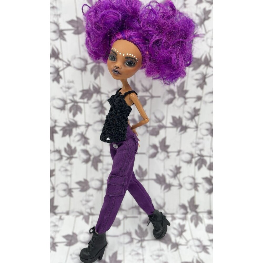 Custom Clawdeen Wolf OOAK Monster High Doll Afro- Puff - Picture 6 of 9